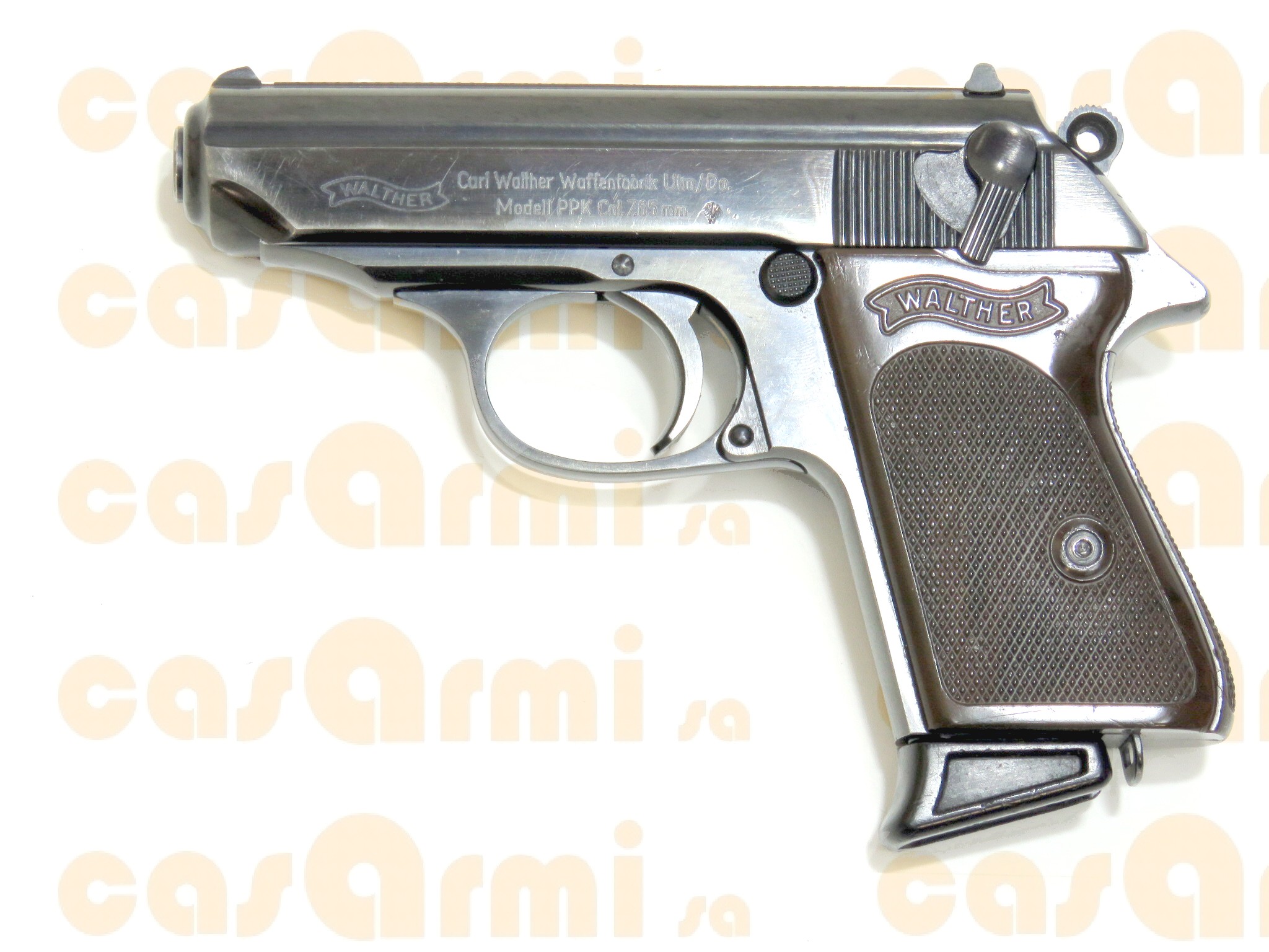 Walther mod. PPK, con fondina in cuoio 7.65 Browning